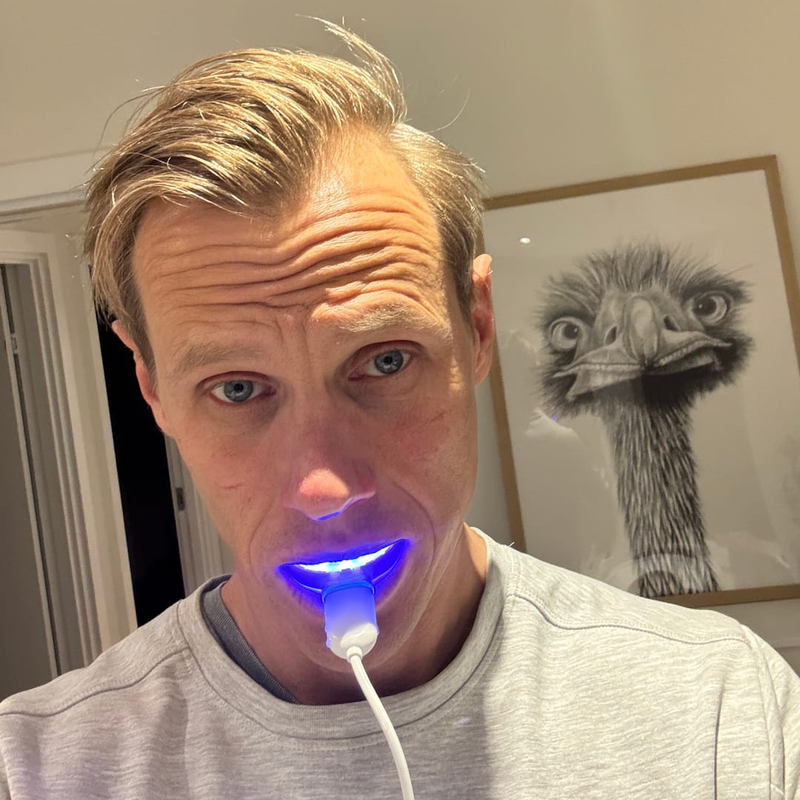 Dansk triatlonatlet har fundet det afgørende step til hans tandpleje rutine.