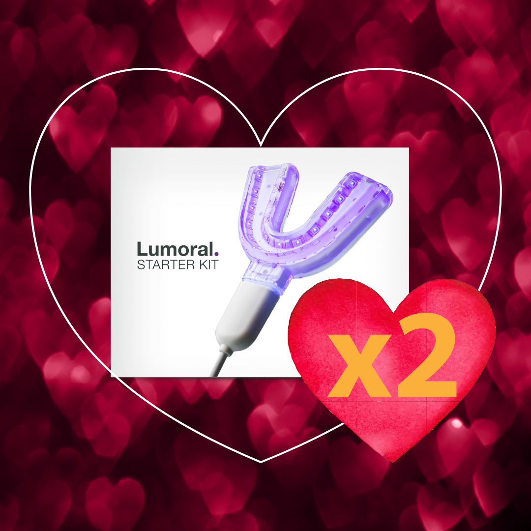 Valentins Pakke 3: 2 powerbanks, 2 mundskinner – inkl. 20 Lumorinse®